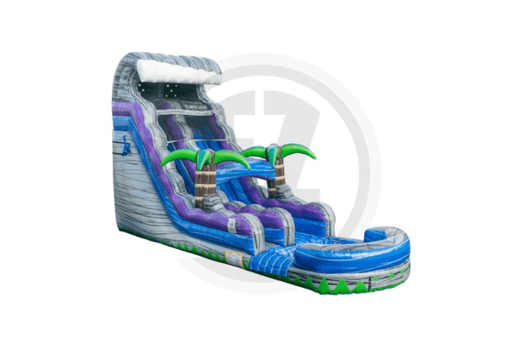 18' Tall Island Crush Water Slide with Splash Down Pool 18' Tall Island Crush Water Slide with Splash Down Pool