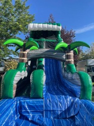 18emcrush3 885824213 18' Tall Emerald Crush Water Slide with Splash Down Pool