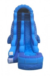18footbluemarble2 213194377 18' Tall Blue Marble Wet or Dry Slide with Long Run Out