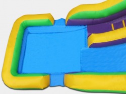 50bfc70f70b78efdbd032e67ff5305bb 18' Tall Green & Purple Water Slide or Dry Slide with Pool
