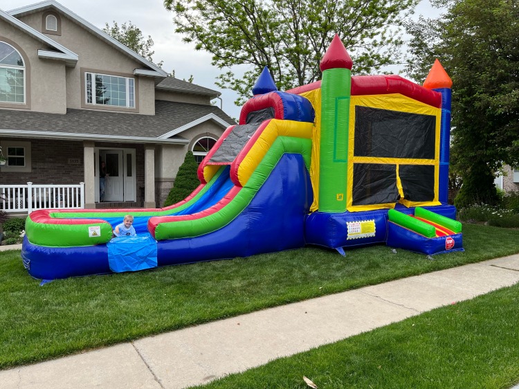 Big Colorful Castle Bounce & Slide Combo