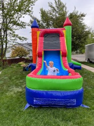 colorful2 534843670 Big Colorful Castle Bounce & Slide Combo