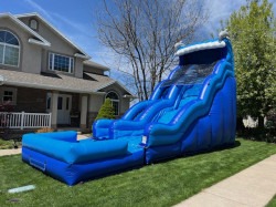 dolphinwaves1 1715742284 19' Tall Dolphin Waves Water Slide with Splash Down Pool