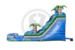 18 ft blue crush water slide in202 1745862735 18' Tall Blue Crush Water Slide with Splash Down Pool