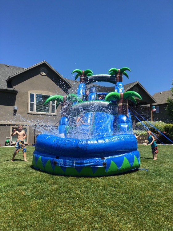 18' Tall Blue Crush Water Slide with Splash Down Pool 18' Tall Blue Crush Water Slide with Splash Down Pool