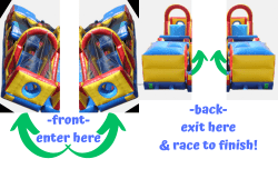 Double Lane Obstacle Course - Left & Right Lanes