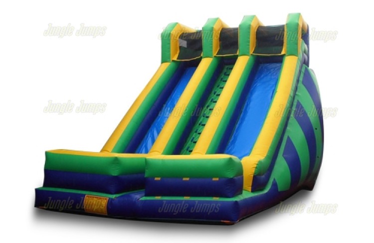 18' Huge Green Double Slide