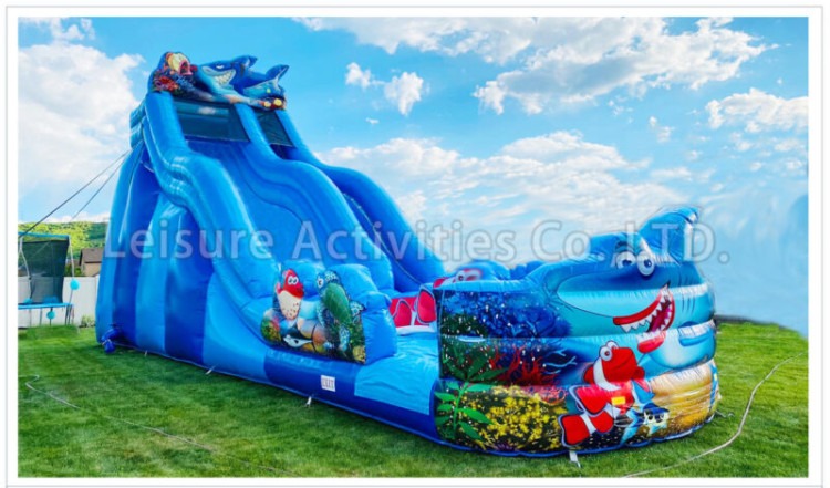 22' Tall Giant Shark Water Slide or Dry Slide