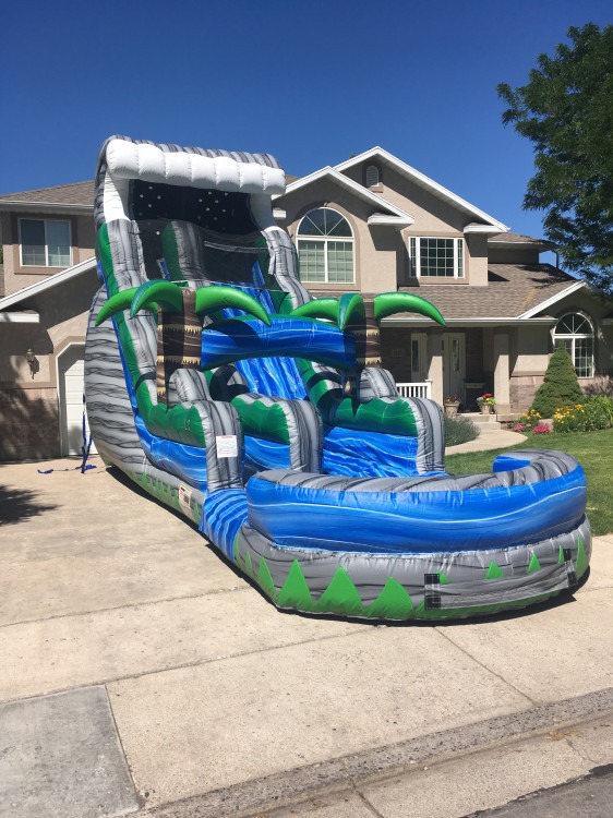19' Tall Tsunami Crush Water Slide with Splash Down Pool 19' Tall Tsunami Crush Water Slide with Splash Down Pool