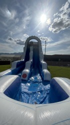 Blue20Marble203 1753753789 18' Tall Blue Marble Wet or Dry Slide with Long Run Out