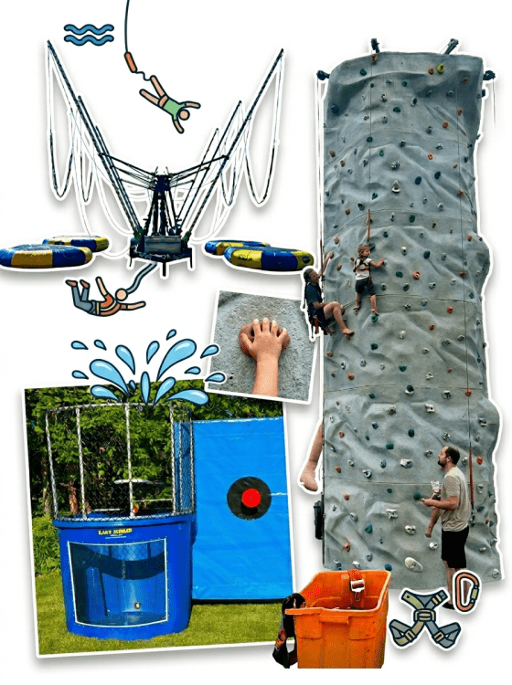 Dunk Tank, Rock Walls, Bungee Trampolines Dunk Tank, Rock Walls, Bungee Trampolines